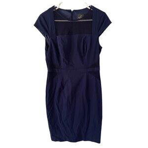 Adrianna Papell Navy Blue Cap Sleeve Dress